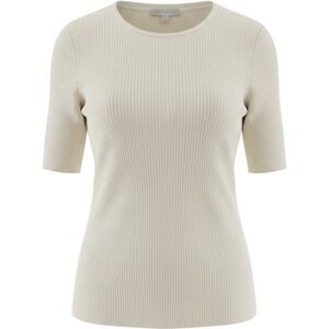 Evolution by Cyrus Sweater XXL Ivory Ribbed Knit Long Sleeve Crew Neck Pullover
